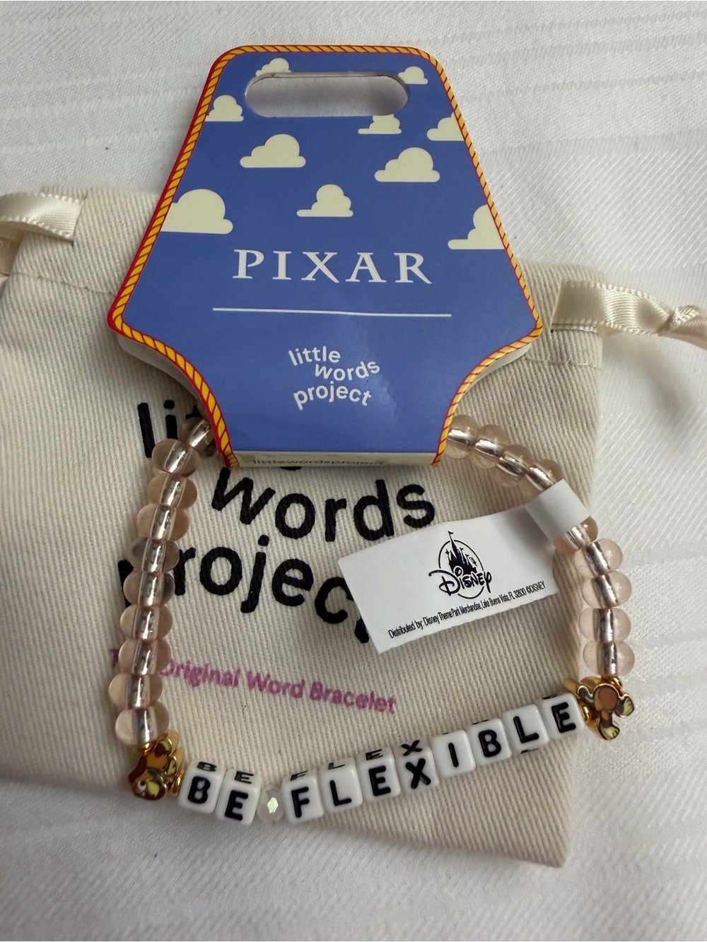 Disney parks little words project toy story slinky 'Be Flexible bracelet